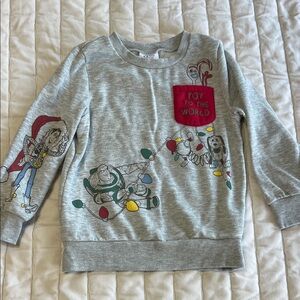 Disney Toy Story “Toy to the World” Gray Sweatshirt